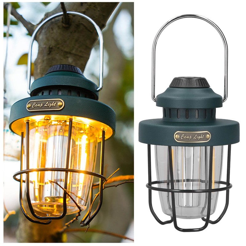 Camping Lantern Retro USB Charging 3 Light Modes IPX4 Waterproof