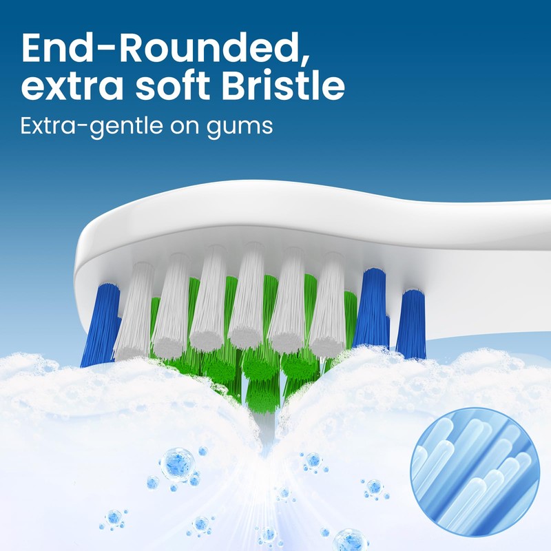 Harobey Replacement Toothbrush Heads 10 Pack Compatible with Bitvae Daily