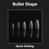 50Pcs Bullet Fishing Weights Portable Fishing Sinkers Fishing Accessories Used