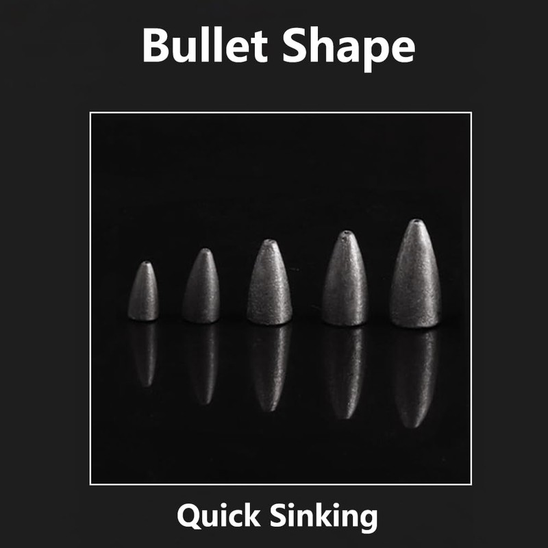 50Pcs Bullet Fishing Weights Portable Fishing Sinkers Fishing Accessories Used