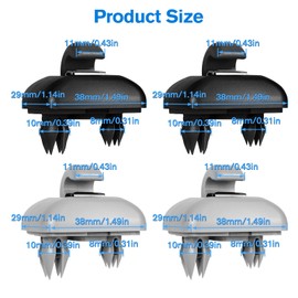 4PCS Car Sun Visor Hook, Sun Visor Clip, Car Interior Sun Visor Mount Clipinterior, Grey Sun Visor Hook Clip Bracket Retainer Clip Sun Visor Hook for Sun Protection Compatible for A1 A3 A4 A5 Q3 Q5