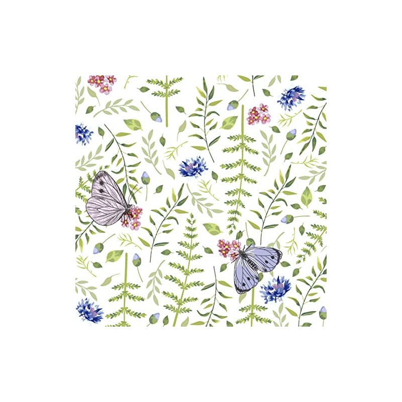 20 Napkins Butterflies Explore the Meadow Flowers Size Spring Summer