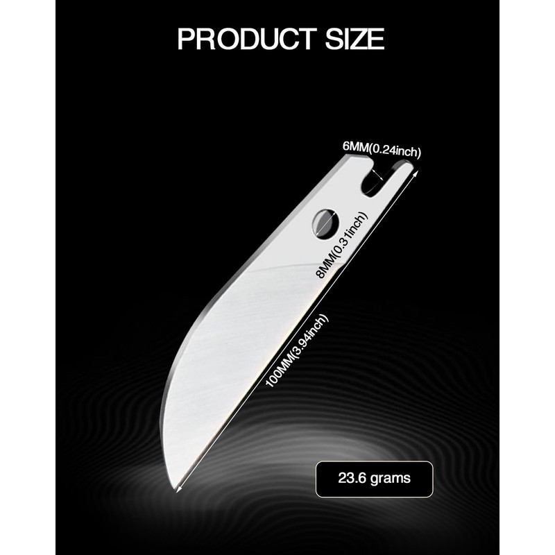 HOHXEN 3 Pcs Miter Shears Replacement Blades, SK5 Steel Multi