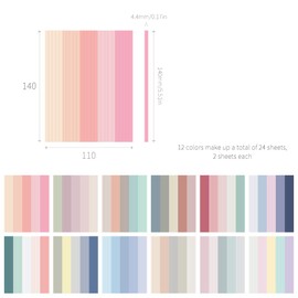 Monolike Diary Deco Palette Line Stickers Set - 24 Sets of 12 Designs