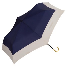 [2024] Wpc. 9095-014-002 Rain Umbrella, Folding Umbrella, Cut, Plain, Mini, Navy, Rain or Shine, Ribs, 19.3 inches (49 cm), 5.6 oz (160 g), Lightweight, Women's, Bicolor Stylish, Cute, Solid,