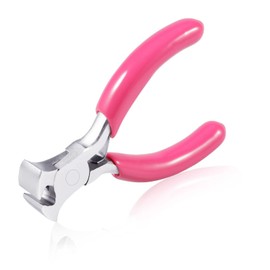 SPEEDWOX Mini End Nippers with Pink PVC Handle 3" End Cutting Pliers Wire Wrapping Jewelry Pliers for DIY Craft Hobby Supplies