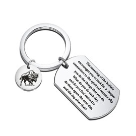 FAADBUK Buffalo Keychain Buffalo Lover Gift Inspirational Gift for Animal Lover (Buffalo keychian)
