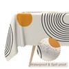TTQYFNM 60x60inches Boho Mid Century Square Tablecloth Minimalist Abstract Arch