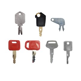 Molloparts 7PCS Heavy Equipment Ignition Keys Set AT195302 AR51481 H800R Compatible with John Deere Dozer Backhoe Compatible with Caterpillar CAT Compatible with Komatsu Compatible with Case