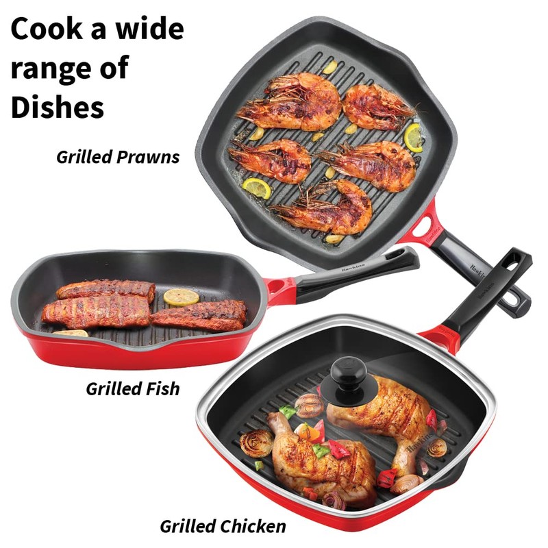 HAWKINS 30 cm Grill Pan, Non Stick Die Cast Grilling