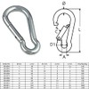 HAMBURGER TAUWERK-FABRIK EST. 1901 Stainless Steel Carabiner Hooks 6 x