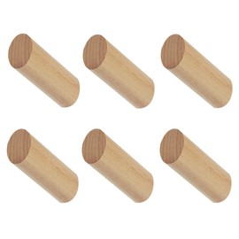 evory 6 Pack Wood Wall Hooks, Rustic Wooden Coat Racks Wall Mount, Heavy Duty Wall Hangers Hat Towel Backpack Purse Bags Entryway Hooks for Wall, Decorative Wall Hanging Hooks