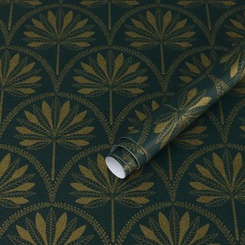 Heroad Peel and Stick Wallpaper Green Wallpaper Tropical Jungle Forest Wallpaper Dark Green Wallpaper Peel and Stick Boho Contact Paper for Cabinets Shelf Liner Vinyl Roll Self Adhesive 393"x17.3"