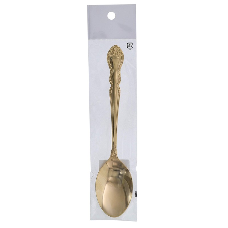 Japanese Takagi 18-0 Stainless Steel Dessert Spoon, Gold Plated