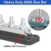 600A Bus Bar 12V Power Distribution Block with 3/8" (M10)