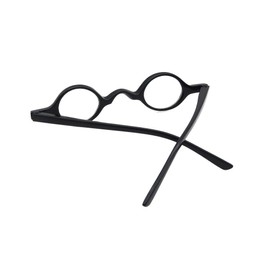 Loovit Small Round Retro Reading Glasses Mens Womens Spring Hinge Readers (One pair/Black, 3.5)