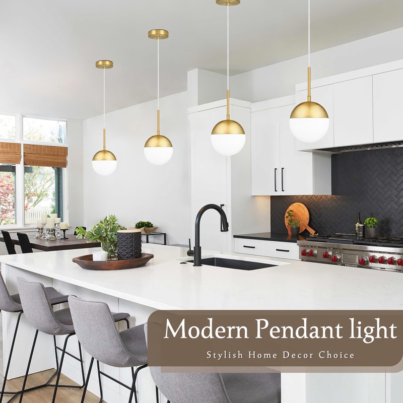Mccokaige 6 Inch Gold Mid Century Modern Pendant Light Pendants