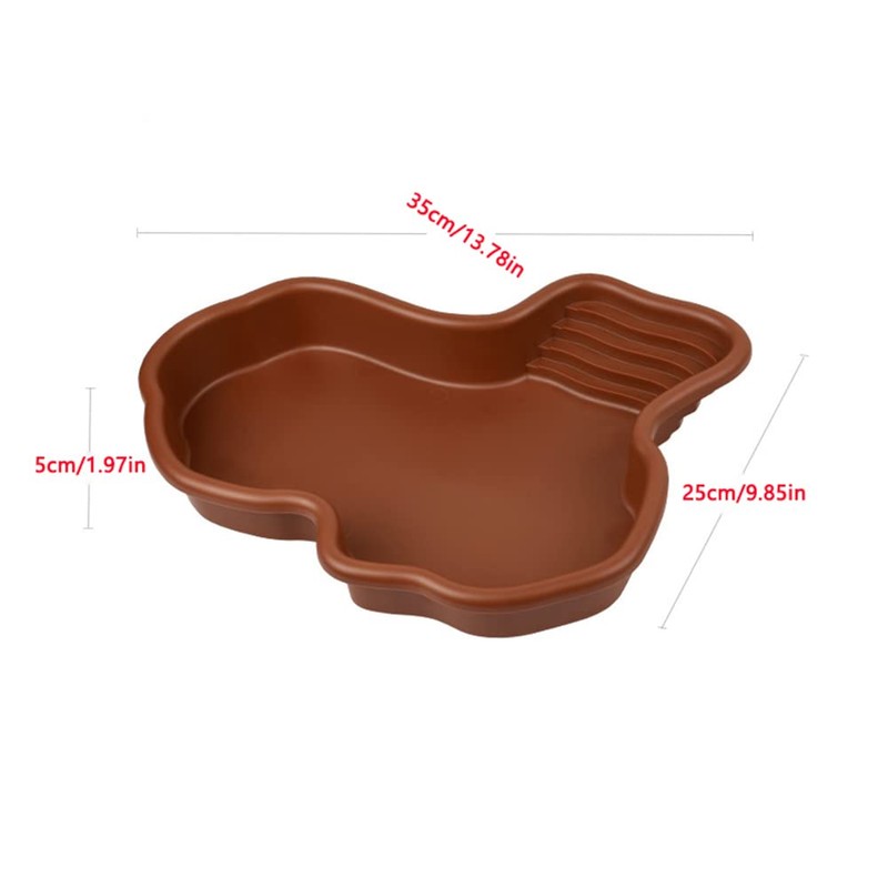 Flushbay Extra Large Reptile Bathing Pool Reptile Feeding Dish Water