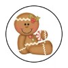 handmade 48 GINGERBREAD MAN CHRISTMAS ENVELOPE SEALS LABELS STICKERS 1.2"