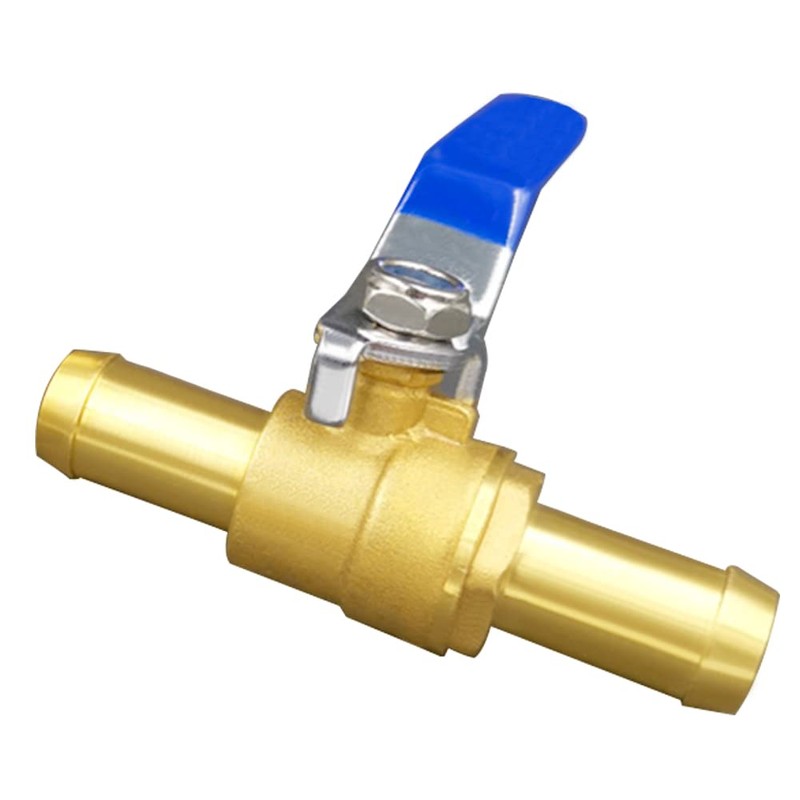 Joywayus 5/8" Ball Valve Barb Valve Shutoff Valve Brass Fitting