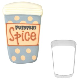 R&M Travel Mug 4" Tinplated Cookie Cutter, Silver