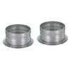 PATIKIL 4 Inch Duct Connector Flange, 2 Pack Metal Straight