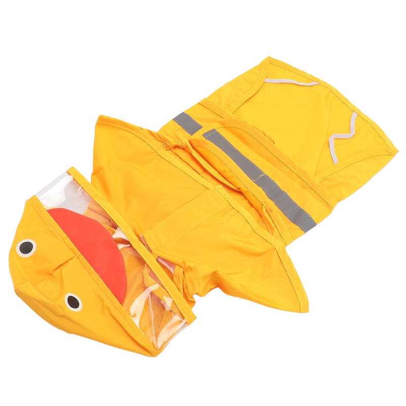Dog Raincoat Waterproof Transparent PVC Brim Adjustable Hooded Dog Rain