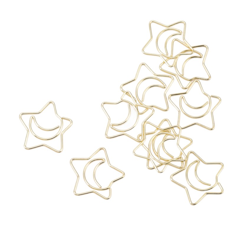 100 Pcs Paper Clips Portable Small Anti Slip Cute Star