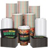 Jingmore 100 Sets Black History Month Disposable Coffee Cups with