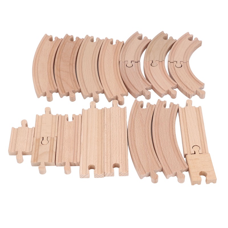 Wooden Train Track Set for Toddlers Assembly Kit Building Toys