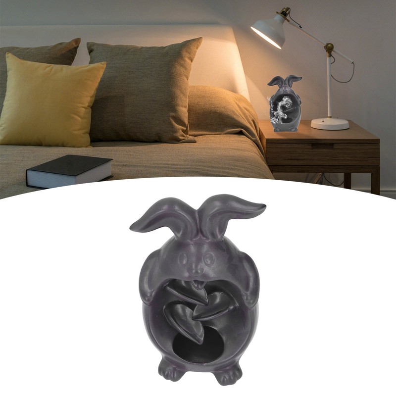 Incense Burner Bunny Shape Exquisite Beautiful Backflow Waterfall Aroma Burner
