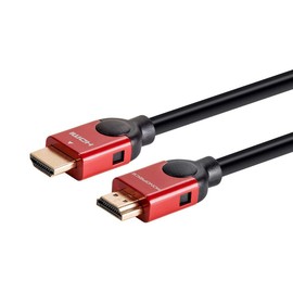 Mono HDMI High Speed Cable - 15 Feet - Red, 4K 60Hz, HDR, 18Gbps, 28AWG, YUV 4:4:4 - Select Metallic Series