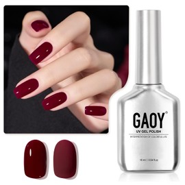 GAOY- Esmalte de uñas en gel rojo, 16 ml, esmalte en gel para remojo, curado con luz ultravioleta para manicura casera DIY, 1149                      