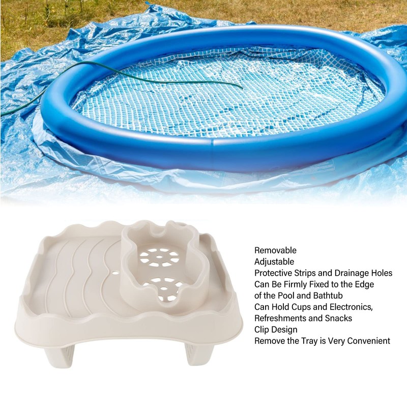 Hot Tub Table Tray with Cup Holders, Nonslip Drink Caddy,