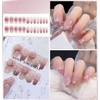 Nail Tip, Long Nail Tip, 24 Pieces, Glitter, Glossy, 3D