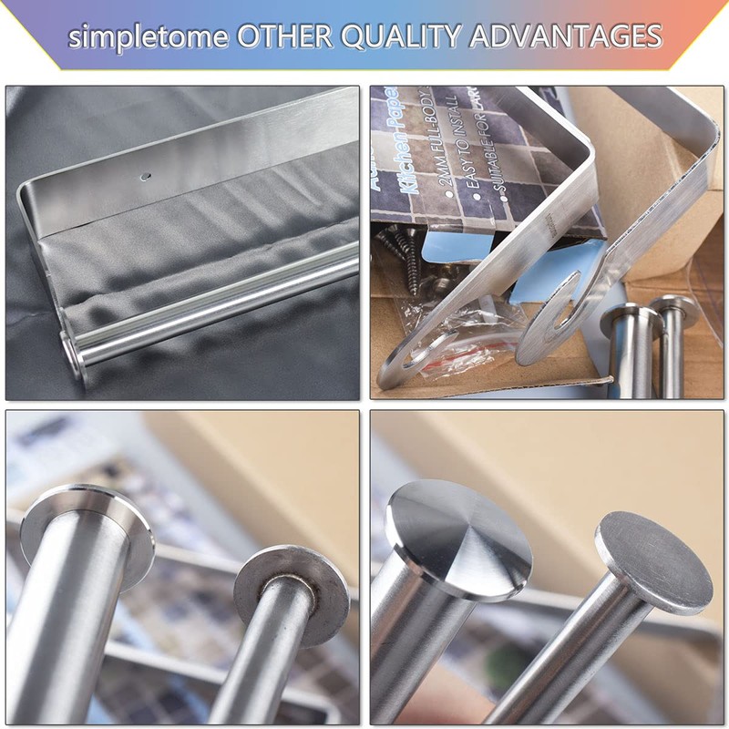 simpletome Stainless Steel Kitchen Roll Holder Paper Towel Holder Kitchen