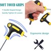 KEWAYO 5 PCS T Handle Allen Wrench Set, 2.5/3/4/5/6mm Bike