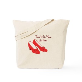 CafePress There Is No Place Like Home Tote Bag Natural Canvas Tote Bag, Reusable Shopping Bag