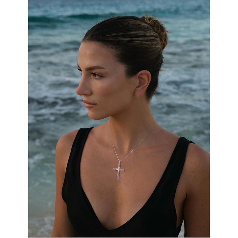 Starnny Cross Necklace for Women Birthstone Necklace for Women 925