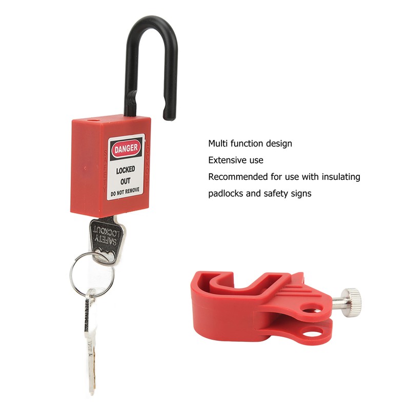 Circuit Breaker Lockout Device Brass 25mm Shackle Nylon Padlock for
