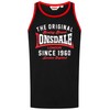 Lonsdale London ANDOVER Uomo Canotta nero L 100% cotone Regular