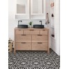 FloorPops Parma Peel & Stick Floor Tiles, Black