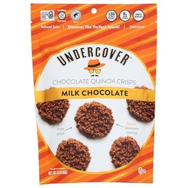 4465018-UNDERCOVER CHOCOLATE CO Milk Chocolate Quinoa Crisps, 3 OZ (Pack of 12)