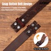 LEACOOLKEY Western Leather Belt Strap for Men Cowboy Belts without