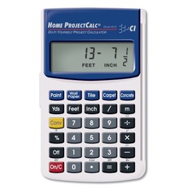 Calculated Industries 8510 Home ProjectCalc Do-It-Yourselfers Feet-Inch-Fraction Project Calculator | Dedicated Keys for Estimating Material Quantities and Costs for Home Handymen and DIYs, White