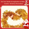 TAZZOR 12 m Tinsel Christmas Tree Gold Christmas Tree Garland