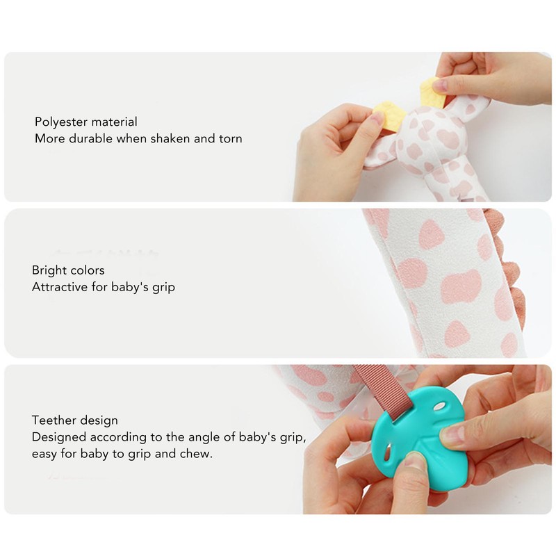 Plush Giraffe Teether Toy Fun Teether Design Cute Infant Plush
