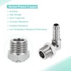 sourcing map Pack of 2 Nickel-Plated Copper Hose Nozzles 6