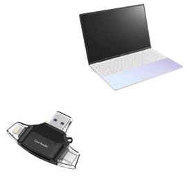 BoxWave Smart Gadget Compatible with LG Gram Style 16 (16Z90RS) - AllReader SD Card Reader, microSD Card Reader SD Compact USB - Jet Black