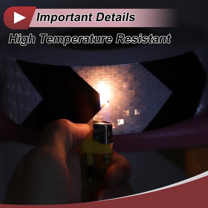 HEROFFIX 1 Pcs Safety Warning Reflective Tape Increased Visibility Reflective